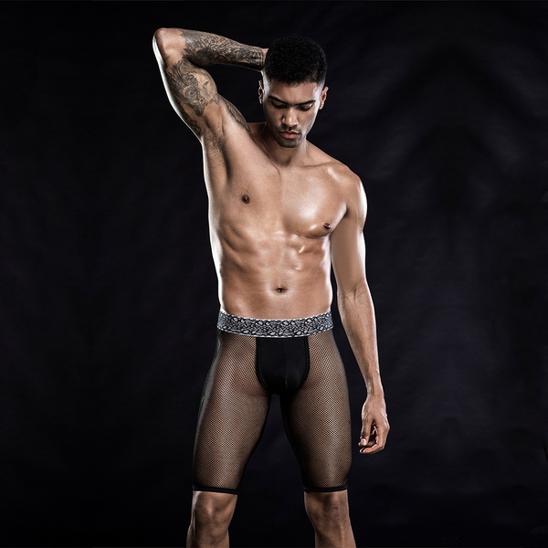 Мужские прозрачные сексуальные шорты с гульфиком JSY-7260 фото