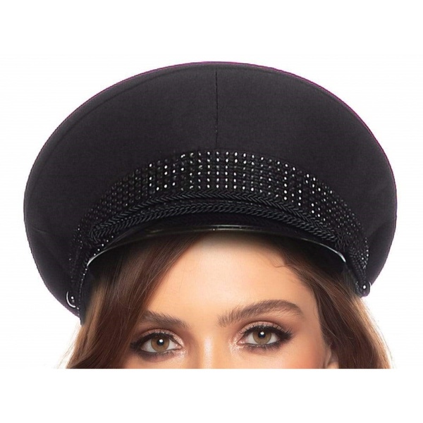 Офицерская шляпа Festival Officer Hat от Rhinestone Leg Avenue, черная A2037 фото