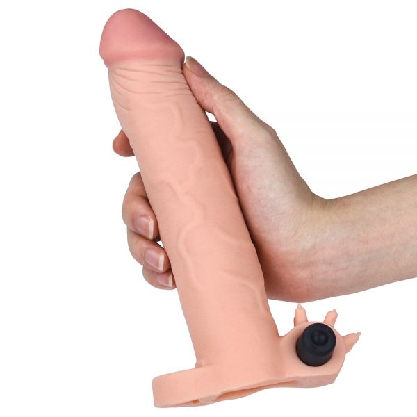 Удлиняющая насадка с вибрацией Add 3 Penis Sleeve, Flesh RDNI-310331 фото