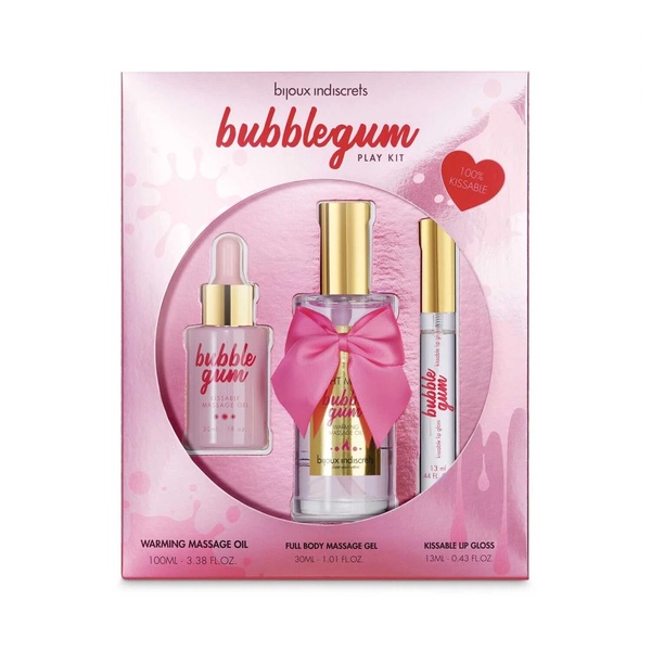 Подарочный набор косметики Bijoux Indiscrets Bubblegum Play Kit, массажное масло, гель, блеск SO9340 фото