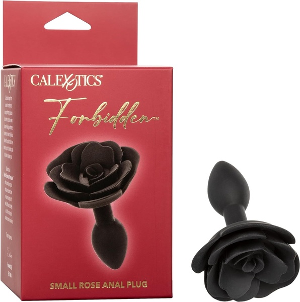 Cиликоновая анальная пробка в форме розы CalExotics, черный, Small CE16535 фото