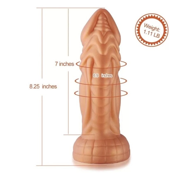 Силиконовый дилдо с вибрацией Hismith Slightly Curved Vibrating Silicone Dildo Monster Series SO9963 фото