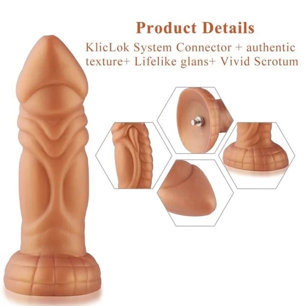 Силиконовый дилдо с вибрацией Hismith Slightly Curved Vibrating Silicone Dildo Monster Series SO9963 фото