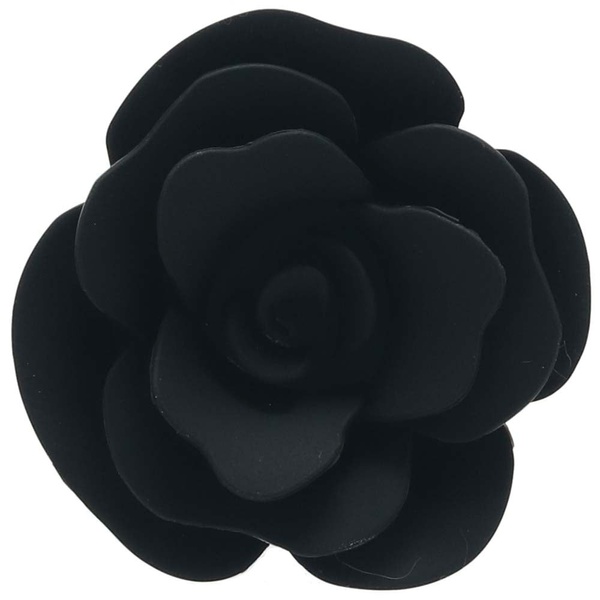 Cиликоновая анальная пробка в форме розы CalExotics, черный, Small CE16535 фото