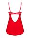 Пеньюар Obsessive Ingridia chemise & thong M/L, красный, сорочка, стринги SO9037 фото 4