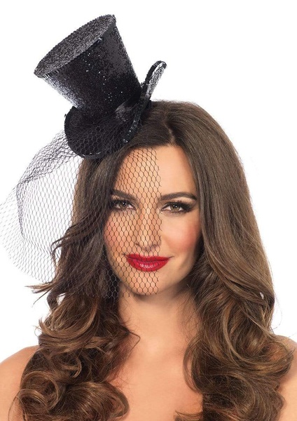 Мини-цилиндр женский Mini Glitter Top Hat от Leg Avenue 2063 фото