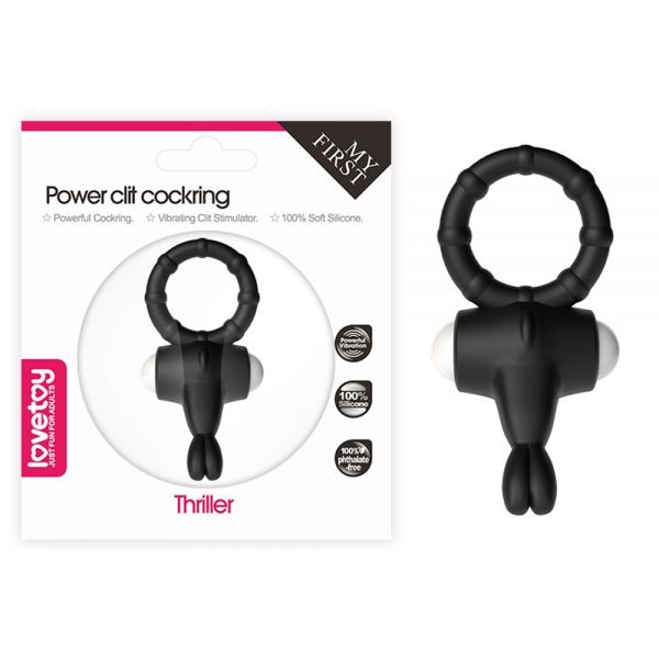 Эрекционное виброкольцо Power Clit Cockring, Black RDNI-310290 фото