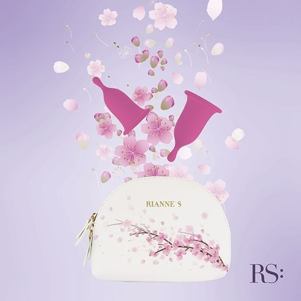 Менструальные чаши Rianne S Femcare Cherry Cup 2 шт, в косметичке, розовые SO4577 фото