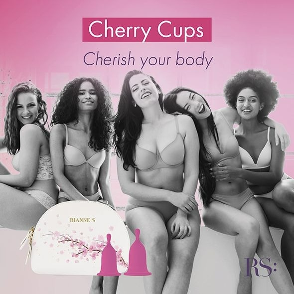 Менструальные чаши Rianne S Femcare Cherry Cup 2 шт, в косметичке, розовые SO4577 фото