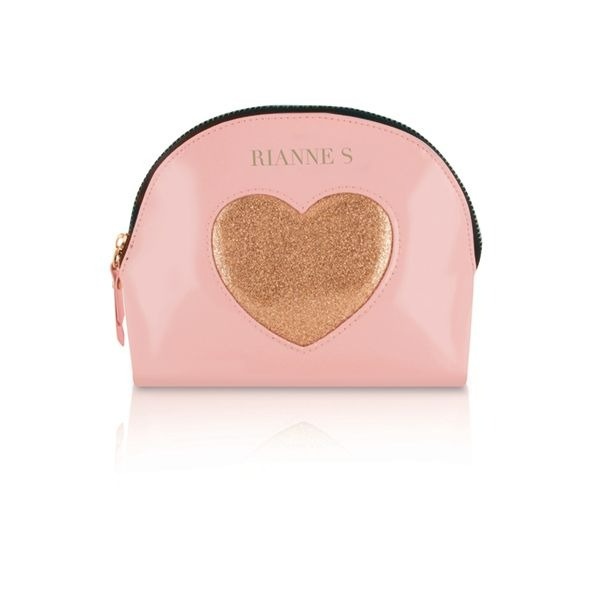 Набор в сумочке вибратор-помадка, перышко и маска Rianne S Essentials Kit d'Amour Roze/Goud RS27850 фото