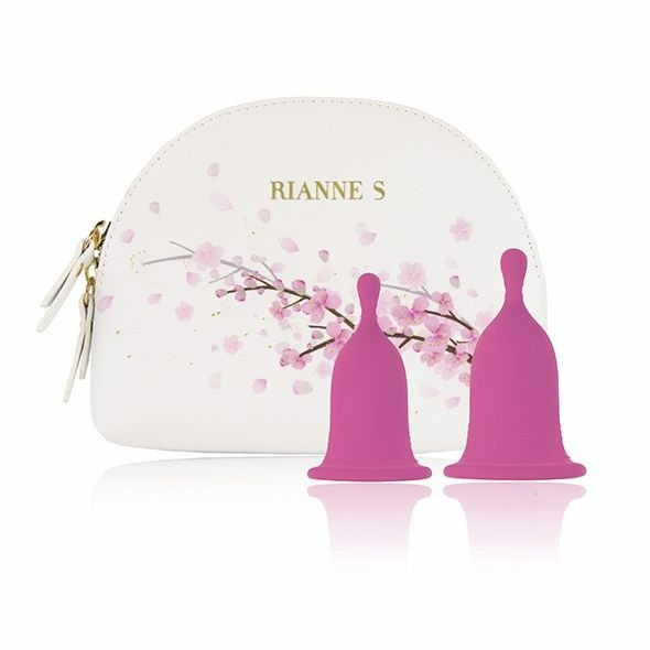 Менструальные чаши Rianne S Femcare Cherry Cup 2 шт, в косметичке, розовые SO4577 фото