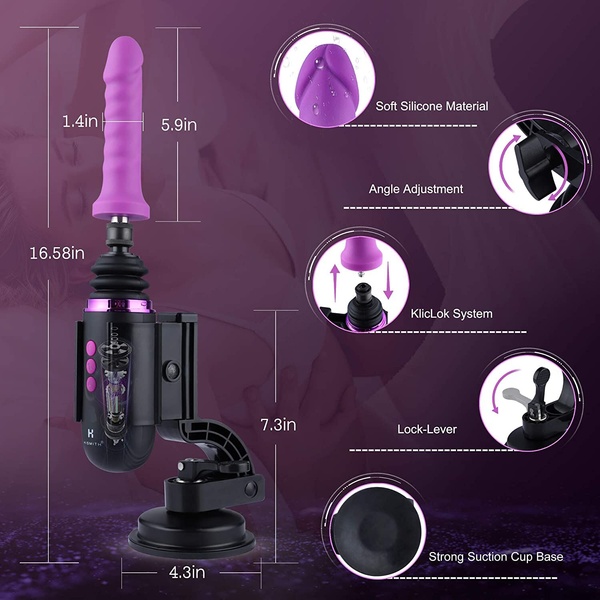 Мини секс-машина Hismith Mini Capsule Sex-Machine with Strong Suction Cup (мятая упаковка!!!) SO6197-R фото