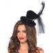 Мини-цилиндр женский Steampunk Velvet Mini Top Hat от Leg Avenue, черный A1958 фото 1