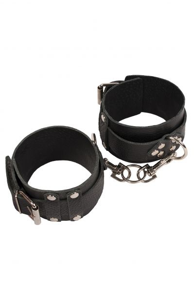 Окови Leather Dominant Leg Cuffs, Black шкіра IODU-280154 фото