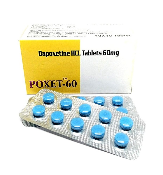 Таблетки для потенции Poxet 60 мг Дапоксетин (цена за пластину, 10 таблеток) B88975 фото