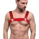 Мужская портупея на грудь из натуральной кожи Feral Feelings - Bulldog Harness Red SO9413 фото 1