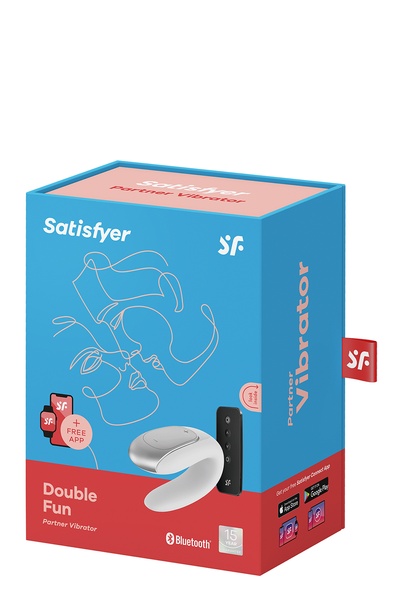 Смарт-вибратор для пар Satisfyer Double Fun (White) с пультом ДУ T360147 фото