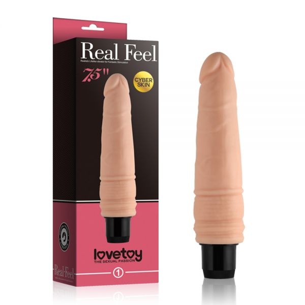 Вібратор LOVE TOY 7.5 Real Feel Cyberskin, Flash RDNI-310023 фото