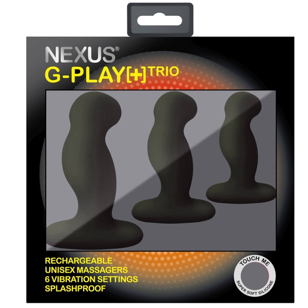 Набор вибраторов унисекс Nexus G-Play Trio Plus S/M/L, черный E32544 фото