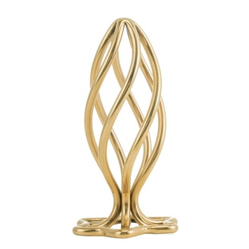 Анальная пробка LOCKINK SEVANDA Hollow Spiral Golden Metal Anal Plug - M size SX0883 фото