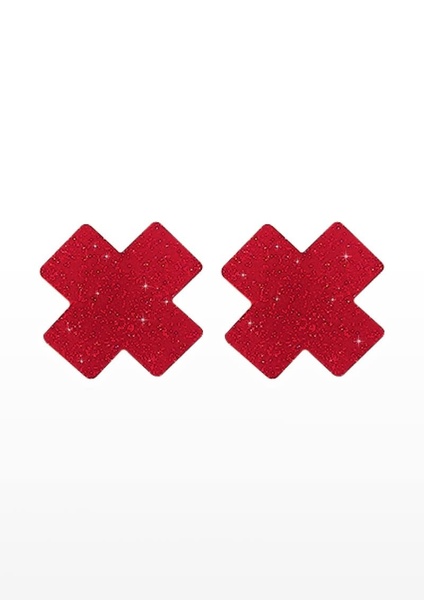 Пэстисы на соски в форме крестов Taboom, красные 17285/Red фото
