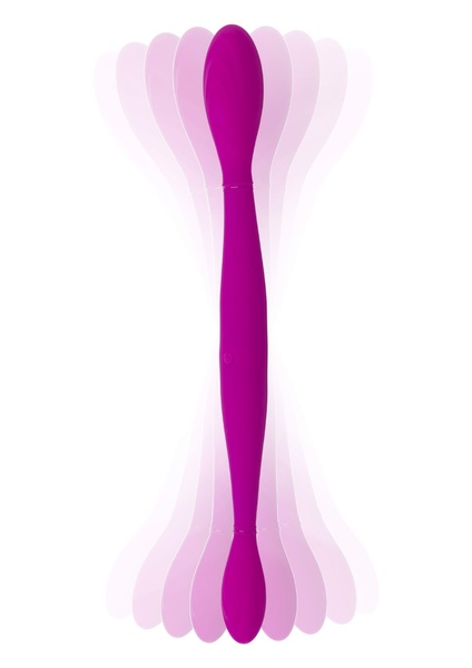 Вибратор двойной нереалистичный TOY JOY Infinity фиолетовый, 37 х 3.5 см TJ10396 фото