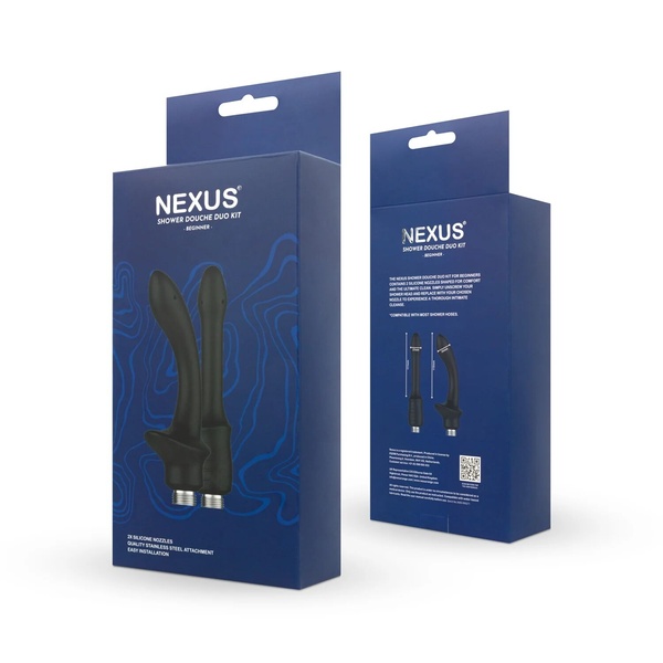 Набор насадок для анального душа Nexus BEGINNER Shower Douche Duo Kit - Black SO9857 фото