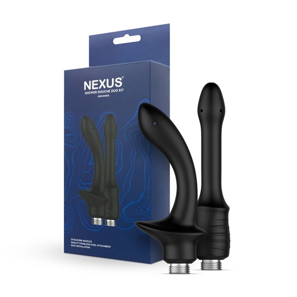 Набор насадок для анального душа Nexus BEGINNER Shower Douche Duo Kit - Black SO9857 фото