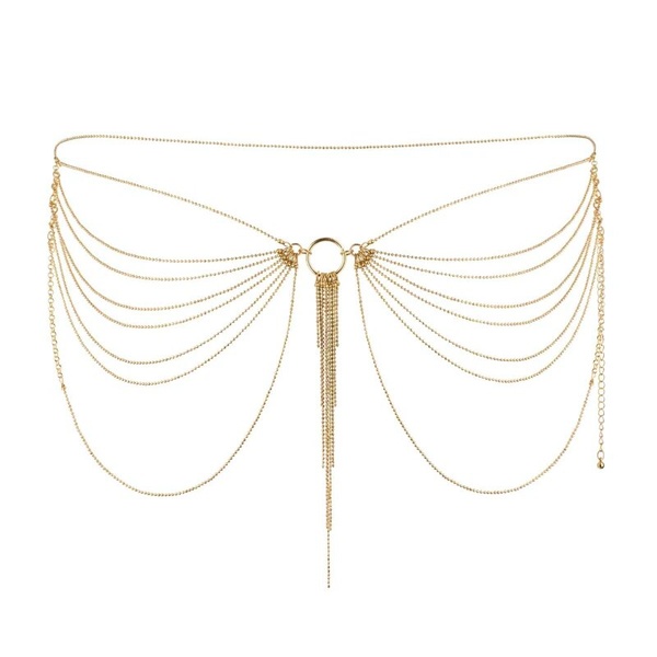 Цепочка трусики или лиф Bijoux Indiscrets MAGNIFIQUE Waist Chain - Gold, украшение на тело В0184 фото