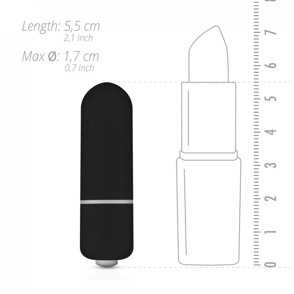 Вибропуля Easytoys, черная, 5.5 х 1.7 см 28037/ET257BLK фото