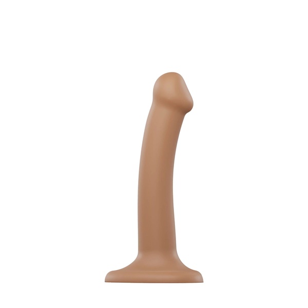 Насадка для страпона Strap-On-Me Dual Density Dildo Caramel S, диаметр 2,7 см, двухслойная, гибкая SO9864 фото