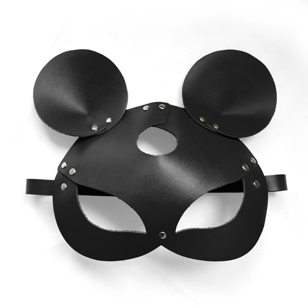Кожаная маска мышки Art of Sex - Mouse Mask, цвет Черный SO9649 фото