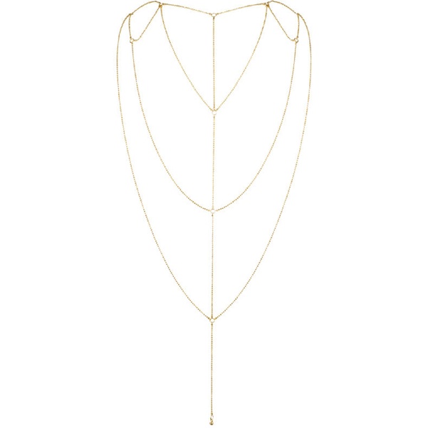Цепочка для спины Bijoux Indiscrets Magnifique Back and Cleavage Chain - Gold, украшение для тела В0266 фото