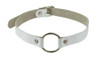 Кляп Leather O-Ring Gag, White KVL-281423 фото