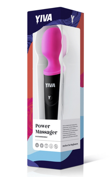 Вібромасажер - Yiva Power Massager чорно-рожевий VGV-EC0046 фото