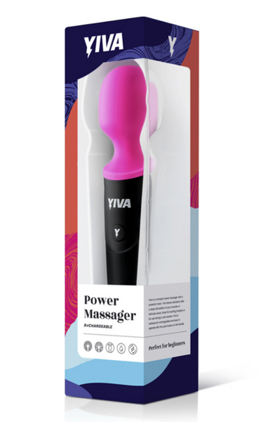 Вибромассажер - Yiva Power Massager черно-розовый VGV-EC0046 фото