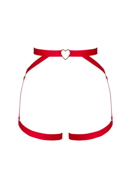 Портупея пояс Obsessive Elianes harness, красная, XS/S 411642 фото