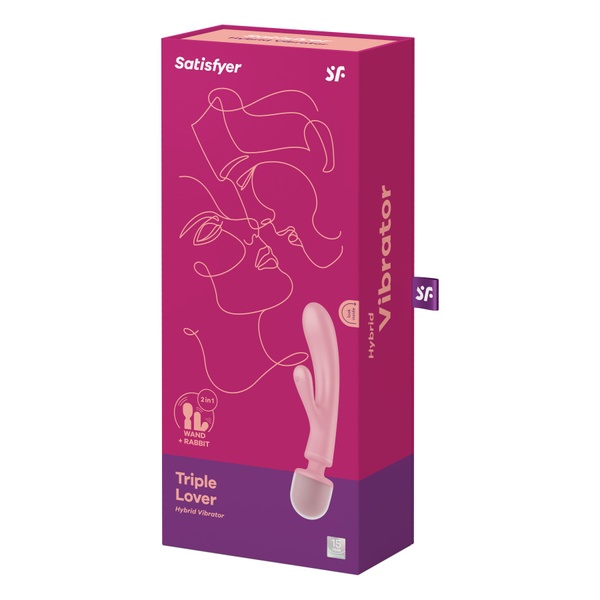 Гибридный вибратор Микрофон-Кролик Satisfyer Triple Lover, розовый SO8790 фото