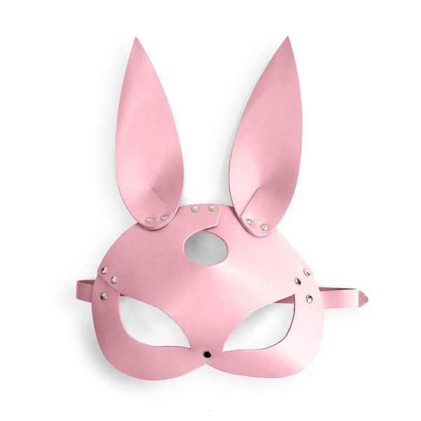 Кожаная маска Зайки Art of Sex - Bunny mask, цвет Розовый SO9647 фото