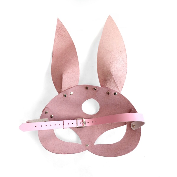 Кожаная маска Зайки Art of Sex - Bunny mask, цвет Розовый SO9647 фото