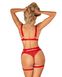 Портупея пояс Obsessive Elianes harness, красная, XS/S 411642 фото 9
