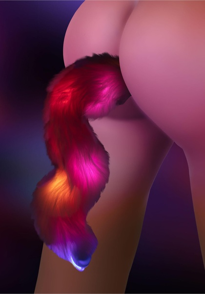 Анальная пробка с хвостом и подсветкой Taboom Unicorn Tail & Buttplug LED TB17209 фото
