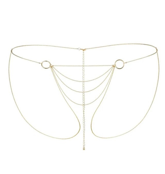 Цепочка-трусики Bijoux Indiscrets Magnifique Bikini Chain – Gold, украшение для тела В0270-1 фото