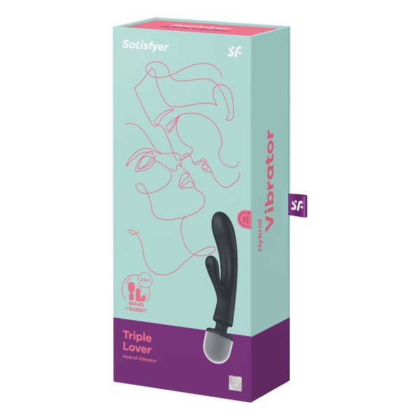 Вибратор-кролик с вибромассажером Satisfyer Triple Lover Grey, 3 мотора SO8789 фото