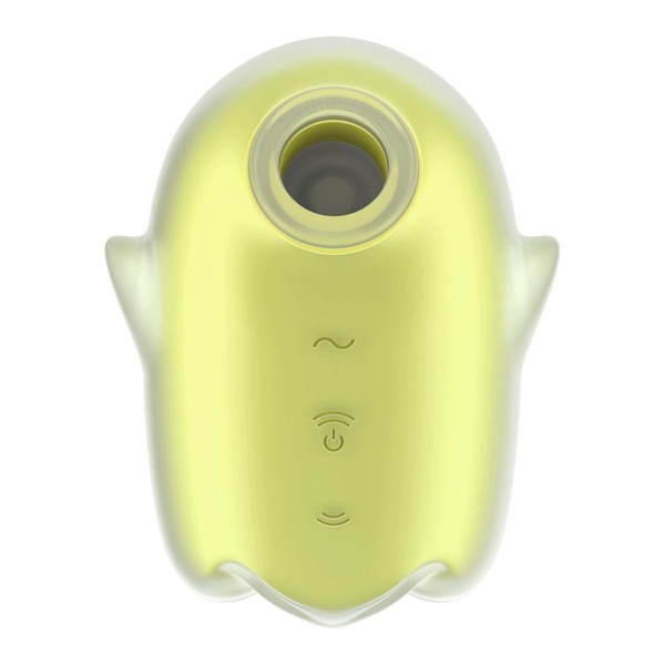 Вакуумный клиторальный вибратор с флуоресцентной поверхностью Satisfyer Glowing Ghost, желтый T360602 фото