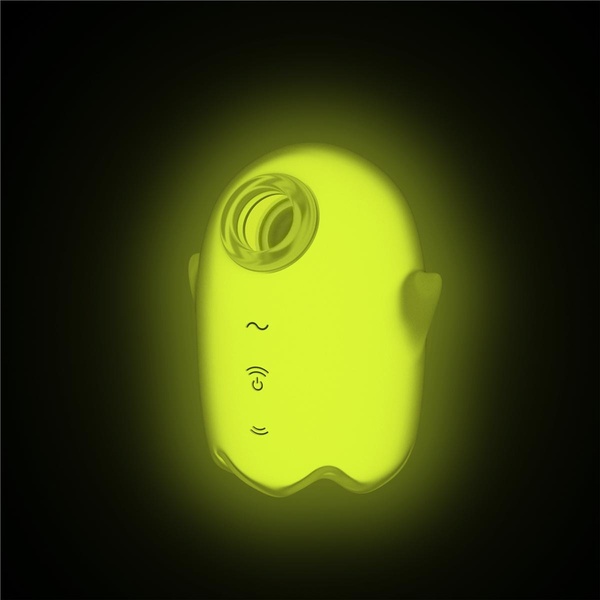 Вакуумный клиторальный вибратор с флуоресцентной поверхностью Satisfyer Glowing Ghost, желтый T360602 фото