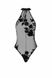 Боди полупрозрачное, F314 Ego Noir Handmade, с молнией, с цветочным узором, черное, размер S 13315/F314 фото 5
