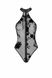 Боди полупрозрачное, F314 Ego Noir Handmade, с молнией, с цветочным узором, черное, размер S 13315/F314 фото 4