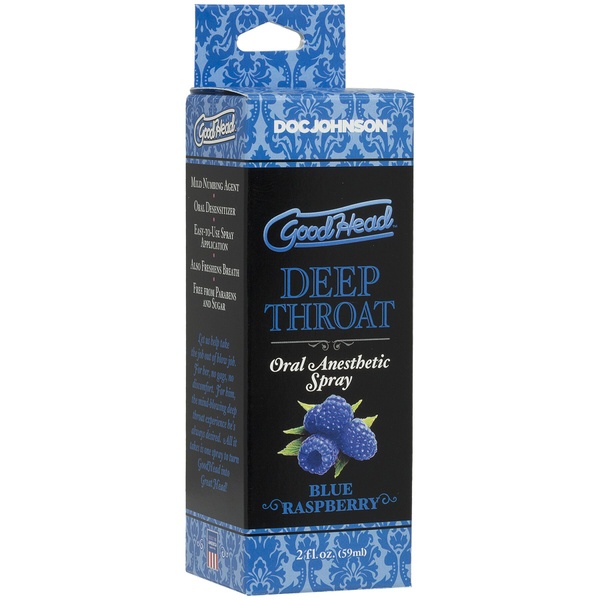 Спрей для минета Doc Johnson GoodHead DeepThroat Spray – Blue Raspberry 59 мл для глубокого минета SO9854 фото