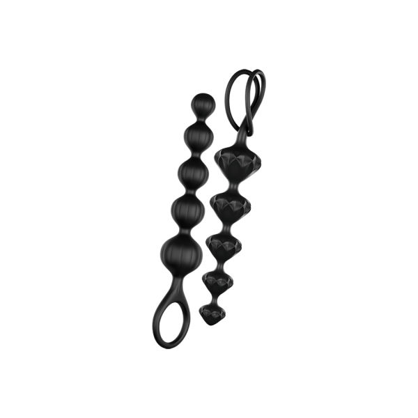 Набор анальных цепочек Satisfyer Love Beads, черный T360077 фото